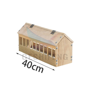 2024 Mangeoire à oiseaux sauvages en bois suspendue à l'extérieur Mangeoire à oiseaux automatique - Product Image 3