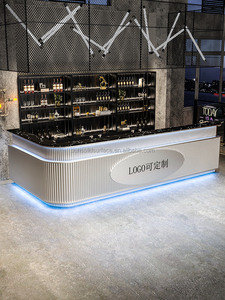 <span class=keywords><strong>Comptoir</strong></span> de bar extérieur moderne en forme de L en acier inoxydable <span class=keywords><strong>Comptoir</strong></span> de bar de cuisine à domicile avec lumière LED <span class=keywords><strong>Comptoir</strong></span> de bar commercial Design - Product Image 5