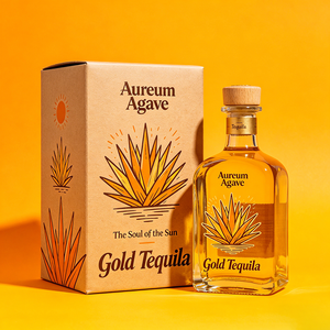 Elegante Caja de Papel con Logotipo Personalizado, Estampado Dorado, Caja de Almacenamiento de <span class=keywords><strong>Tequila</strong></span> de Lujo Artesanal - Product Image 3