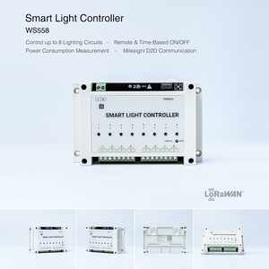 WS558 ไมล์ไซท์ ลอร่าแวน+ ตัวควบคุมไฟอัจฉริยะ D2D STM32+SX1302 คอร์ 8CH 100-240 VAC 5A/CH CE RoHS NFC ราง DIN WS558(ประเภท LN) - Product Image 1