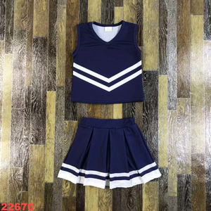 En stock, 6 couleurs, vêtements de sport sans manches, ensemble deux pièces pour filles, uniforme de cheerleading, ensembles de yoga pour enfants - Product Image 4