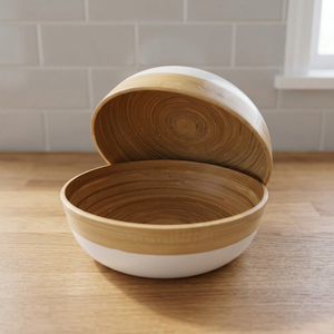 Fruteros Decorativos Vintage de Madera de Acacia Pulida, Hechos a Mano, Ecológicos, para Servir Alimentos en el Hogar o Fiestas - Product Image 1