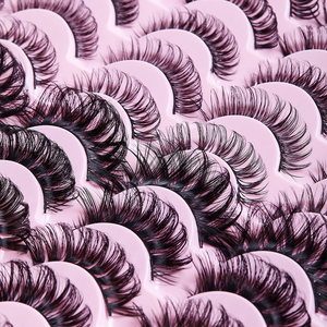 Fournitures de faux cils de maquillage, cils naturels vaporeux et volumineux, faux cils, paquet de 40 paires, cils en bande moelleux et russes, vente en gros - Product Image 6