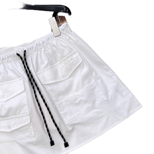 Mini-jupe cargo pour femme avec cordon de serrage élastique, poches, style décontracté streetwear, jupe-short - Product Image 6