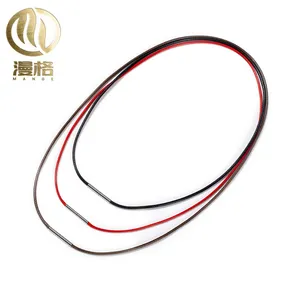 DIY Necklace Made in Black Red and Brown 1mm-3mm Wax String Necklace with Stainless Steel Jewelry Clasp