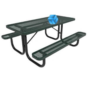 Gegalvaniseerd Staal Duurzaam Roestvast Buitenmeubilair Nestelen Centrum Koffie Ronde Metalen Tafel - Product Image 4