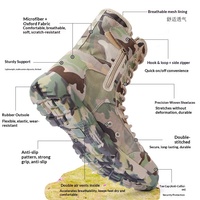 Nouvelles bottes tactiques d'été pour hommes, ultra-légères et respirantes, bottes d'entraînement pour femmes, bottes de désert à tige haute pour le printemps et l'automne, bottes d'extérieur
