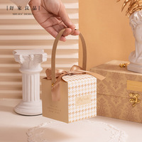 Petite invitation de fête de luxe prune imprimée sur mesure faveurs emballage doux cadeau de mariage boîte de chocolat boîte de bonbons avec ruban