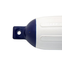 Pare-battage gonflable pour bateau/yacht, PVC durable, résistant aux UV, deux couleurs, TG1- 4,5x16 pouces, entièrement noir, avec valve à aiguille