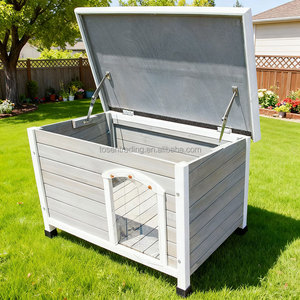 Mobilier pour animaux de compagnie Pet Villa : Cage pour chien et chat en bois massif, respirante, résistante aux intempéries, pour l'intérieur et l'extérieur, avec toit. - Product Image 3