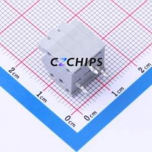 DB250B-3.5-3P-GY Spring Terminal Block Through hole Component (THT),P=3.5mm Connector 1x3P 3.5mm Gray 3P - Product Image 2
