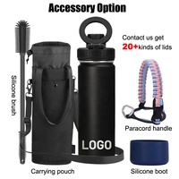 Portable 1L Métal Bouteille D'eau Aimant Couvercle De Paille Magnétique Cellule Gym Téléphone Stand Échelle 316L Flacon Avec