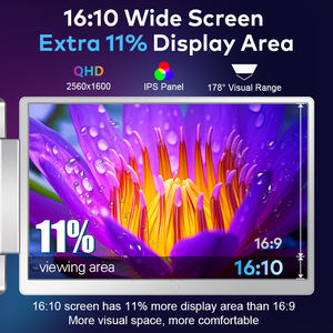 Moniteur portable double écran 2,5K IPS LED Type C 16 pouces, écran secondaire pour ordinateur portable, 60Hz 25ms, pour les professionnels - Product Image 4