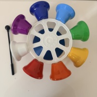 Orff Percussion Instrument Colorful Mini Eight Tone Revolving Bell Educational Toy