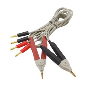 1 Par de Cables con Conector Banana Aislado a Pinzas de Cocodrilo, Cables de Prueba <span class=keywords><strong>Kelvin</strong></span> LCR, Conector de Terminal para Medidor de Pruebas, 80CM - Product Image 3