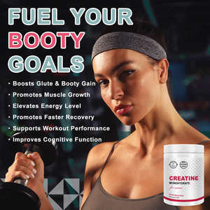 Creatina Monoidrato in Polvere per Donne con Collagene e <span class=keywords><strong>BCAA</strong></span>, Integratore per Aumento Glutei, Creatina Vegana Senza Zucchero per Crescita Muscolare - Product Image 2