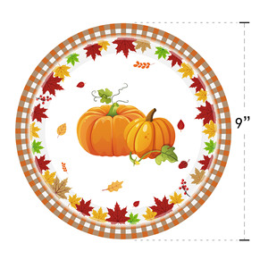 Harvest Festival Maple Pumpkin Party Supplies Paper <b>Cups</b> Plates Napkins Disposable Tableware <b>Set</b> For Autumn Celebration - Product Image 3
