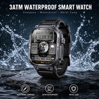 Reloj Inteligente Deportivo S320B para Hombre, Cuerpo de Metal, Pantalla TFT de 2.02 Pulgadas con Iluminación, Brújula, Táctil, Compatible con iOS y Android, Venta al Por Mayor