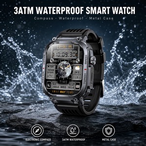 สมาร์ทวอทช์ผู้ชายรุ่น S320B ตัวเรือนโลหะ หน้าจอ TFT 2.02 นิ้ว พร้อมไฟส่องสว่าง เข็มทิศ ฟังก์ชั่นกีฬา ระบบสัมผัส รองรับ IOS และ Android ขายส่ง - Product Image 1