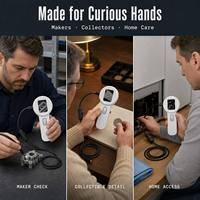 Loupe électronique visuelle V19 Pro avec câble d'inspection de 1,5 m pour l'examen de bijoux, de pièces de monnaie, de timbres et d'objets artisanaux