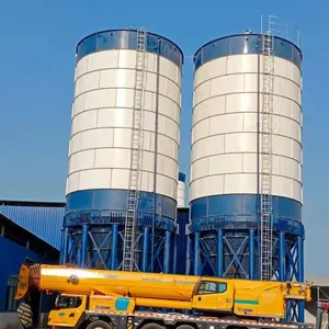 Prix d'usine silo de stockage de sable de silice 25 silos de 50 tonnes Capacité de 1000 tonnes SILO DE CIMENT