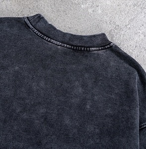 Fournisseur de Sweat-shirts à Col Rond Oversize en Coton 100% à Manches Longues, Grammage Lourd, Effet Délavé Vintage, Personnalisables avec Logo, Vente en Gros - Product Image 3