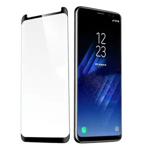 Pelindung Layar Ramah 3D, Pelindung Layar Kaca Temper 9H Melengkung untuk Samsung Galaxy S9 S10 S20 S21 Plus Note 20 10 9 Plus