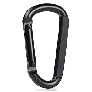 Mosquetón de yoga con resorte en forma de D de hierro negro de 80 mm (3 pulgadas) de venta directa de fábrica, gancho plano para <span class=keywords><strong>hamaca</strong></span>, equipo de gimnasio, resistente al peso, unisex - Product Image 4