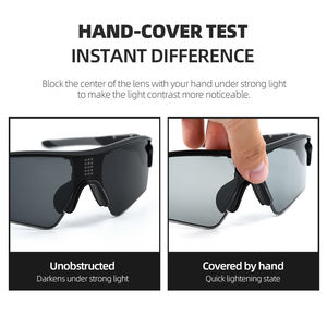 Lunettes de soleil intelligentes à teinte variable électronique OEM, lentille LCD adaptative instantanée 0,1 s, lunettes de sport TR90 pour le cyclisme, la conduite, jour et nuit - Product Image 6