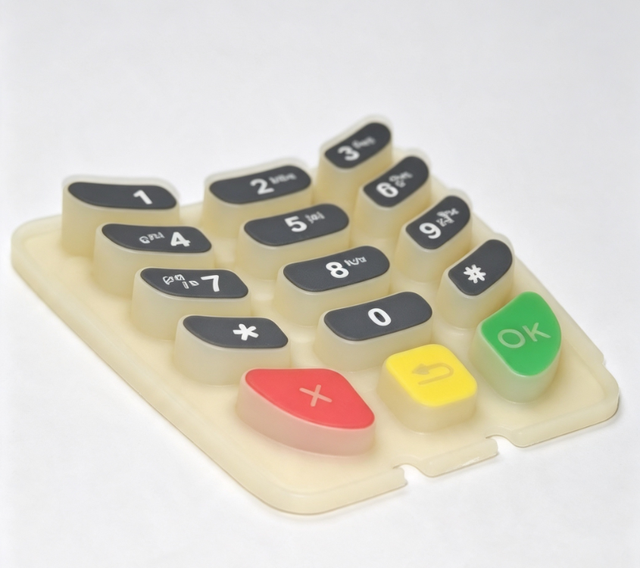 Durable Printed Silicone Rubber Keypad Wear-resistant Conductive Silicone Buttons for Communication Equipment Controller