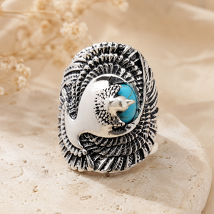 Eagle Design Vintage <b>Ring</b> <b>Men</b> Fashion <b>Ring</b> Retro Style Statement Finger Accessory Bold Design - Product Image 4