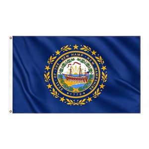 Bandera del estado de Nueva Hampshire de 3x5 pies, superventas, bandera nacional personalizada de poliéster con doble costura y ojales de latón para decoración de eventos - Product Image 1