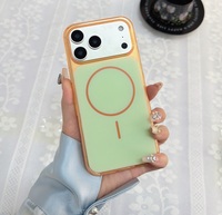 Coque de téléphone antichoc de luxe colorée avec cadre de protection et chargement sans fil pour iPhone 17 18 Air Pro Max 16 15 14 13, avec couvercle magnétique