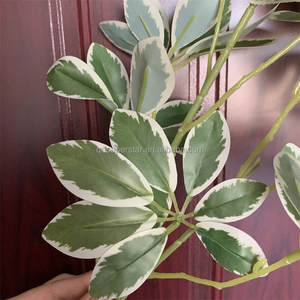 E-449 artificiali Schefflera verde ombrello di plastica verde piante foglie brevi rami verdi piante artificiali Schefflera - Product Image 5