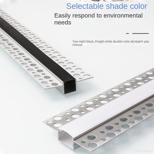 Yeso empotrado montaje LED perfil de aluminio tira de luz Led Perfil de yeso canal luz para edificio escolar - Product Image 6