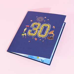 Carte de vœux pop-up d'<span class=keywords><strong>anniversaire</strong></span>, carte de vœux 3D pop-up de luxe avec ballons et boîte cadeau, carte d'<span class=keywords><strong>anniversaire</strong></span> faite à la main pour <span class=keywords><strong>30</strong></span> <span class=keywords><strong>ans</strong></span> - Product Image 5