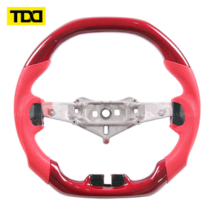 Volant en fibre de carbone véritable TDD adapté à la Jeep Wrangler 2011-2017, fond plat, 3 Runner Sport - Product Image 5