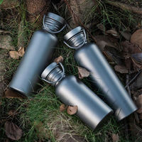 Nouvelle bouteille d'eau de sport en titane pur amical grandes capacités Thermos sain de plein air et de sport pour le camping