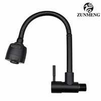 Robinet d'évier de cuisine à double fonction, design classique et flexible, robinet universel en céramique pour eau froide