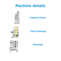 Machine d'emballage verticale entièrement automatique en acier inoxydable pour granulés, adaptée au poivre, au sel, au sucre, aux céréales, aux graines de soja, etc.