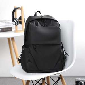 Men's <b>Backpack</b> <b>Large</b> Capacity 20-35L Waterproof Oxford Cloth Computer Interlayer Travel School Bag Light Gray And Black - Product Image 4