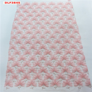 Tessuto in Pizzo Tulle con Perline e Fiori 3D di Lusso, Vendita all'Ingrosso - Product Image 4