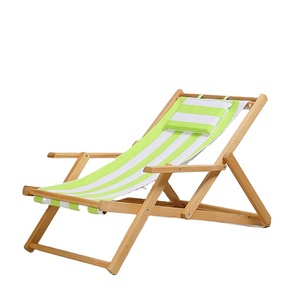 Chaise <span class=keywords><strong>de</strong></span> plage en bois massif <span class=keywords><strong>de</strong></span> grande taille, position d'extérieur, réglable, pliable, plage, coussin, pont <span class=keywords><strong>de</strong></span> <span class=keywords><strong>mer</strong></span>, confortable, réglable - Product Image 2