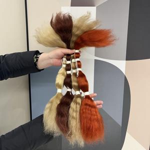 Hete Verkoop 100% Dubbel Getrokken Maagdelijk Braziliaans Haar Voor Boho Vlechten #4 Kinky Rechte Natte En Golvende Stijlen - Product Image 6