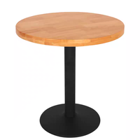 Table à manger carrée, rectangulaire ou ronde en bois massif, durable et personnalisable, pour restaurant, hôtel, bar, café, fast-food, villa