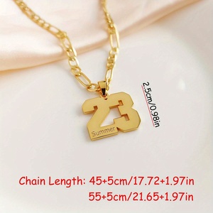 Collar con Nombre Digital Personalizado de Acero Inoxidable con Certificación CE, Diseño con Número, Regalo para Padre o Novio - Product Image 4