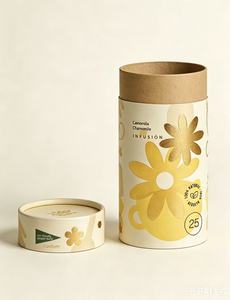 Custom Eco-Friendly Paper Tube Packaging With Gold Foil Printing For All Size Cosmetics <b>Perfume</b> Essential Oil Beauty Products - Product Image 4