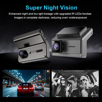 AD-561 Voiture Dvr Caméra Boîte Noire Avec Wifi 2k + 1k + 1k Enregistreur Vidéo Double Objectif Dashcam Avant et Arrière Dash Cam
