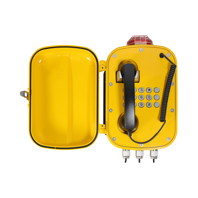 V Fiber Optic Explosion-Proof Phone with IP68 Rating & Auto-Dial for Marine Platforms Explosion-Proof Phone