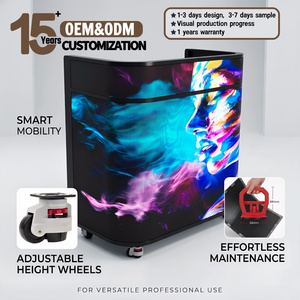 Cabina de DJ Móvil con Luces LED, Podio Plegable, Torre de Control Personalizada, Fácil de Instalar, Fachada Iluminada - Product Image 2